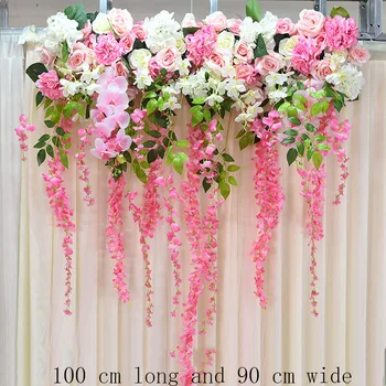 

Wedding Decoration Flower Arrangement Flower Arch T Platform Road Background Wall Studio Window Wedding Props Supplies