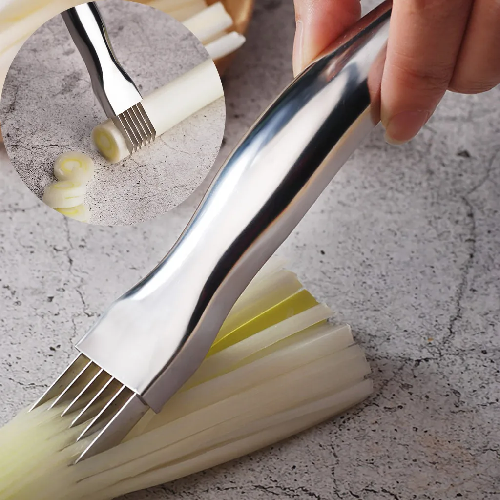 

Chopped Green Onion Kitchen Tool Slice Cutlery Vegetable Cutter Sharp Scallion Cutter Shred Stainless Steel d90405