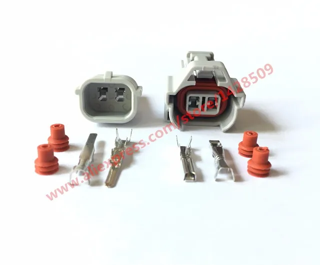 5 Set Nippon Denso 2 Pin Waterproof Male And Female Top Slot Fuel