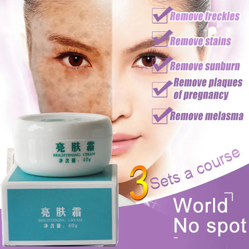 

Strong Effects Powerful Whitening Freckle Cream 40g Remove Melasma Acne Spots Pigment Melanin Dark Spots Face Care Cream
