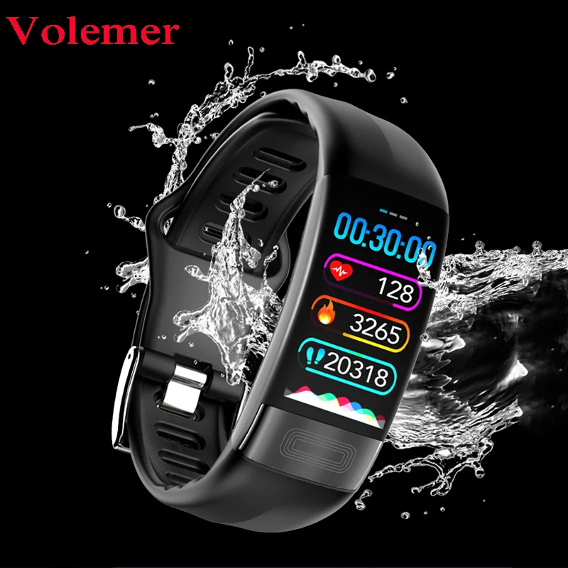 

Volemer P11 ECG+PPG Smart Band Blood Pressure HR Monitor Fitness Tracker Watch Pedometer Smart Bracelet For IOS Android