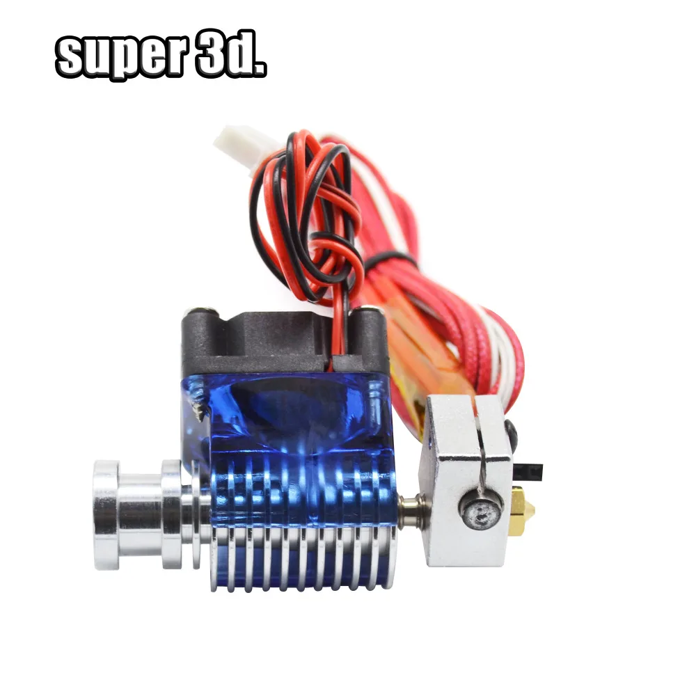 E3D V6 واد مسافة قصيرة J-رئيس Hotend 12 V/24 V ل 1.75 مللي متر/3.0 مللي متر الطارد مع التبريد مروحة جميع المعادن throt ل 3D طابعة