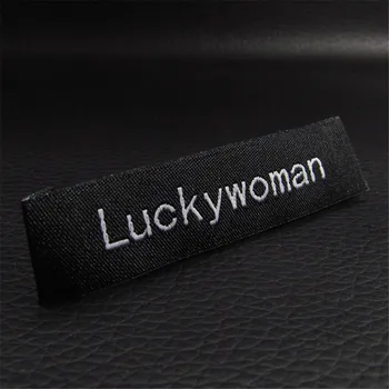 

Custom Damask Labels with Embroidered Process with Cut and Fold Sewing Labels Tags 1000pcs/lot