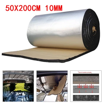 

50*200cm Auto Car Firewall Heat Shield Insulation Sound Deadener Mat 1 Piece New
