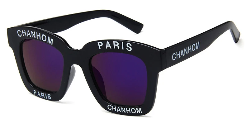 Samjune Ретро Квадратные Солнцезащитные очки для женщин, фирменный дизайн, английские буквы, металлическая оправа, круглые солнцезащитные очки, модные женские солнцезащитные очки - Цвет линз: C9