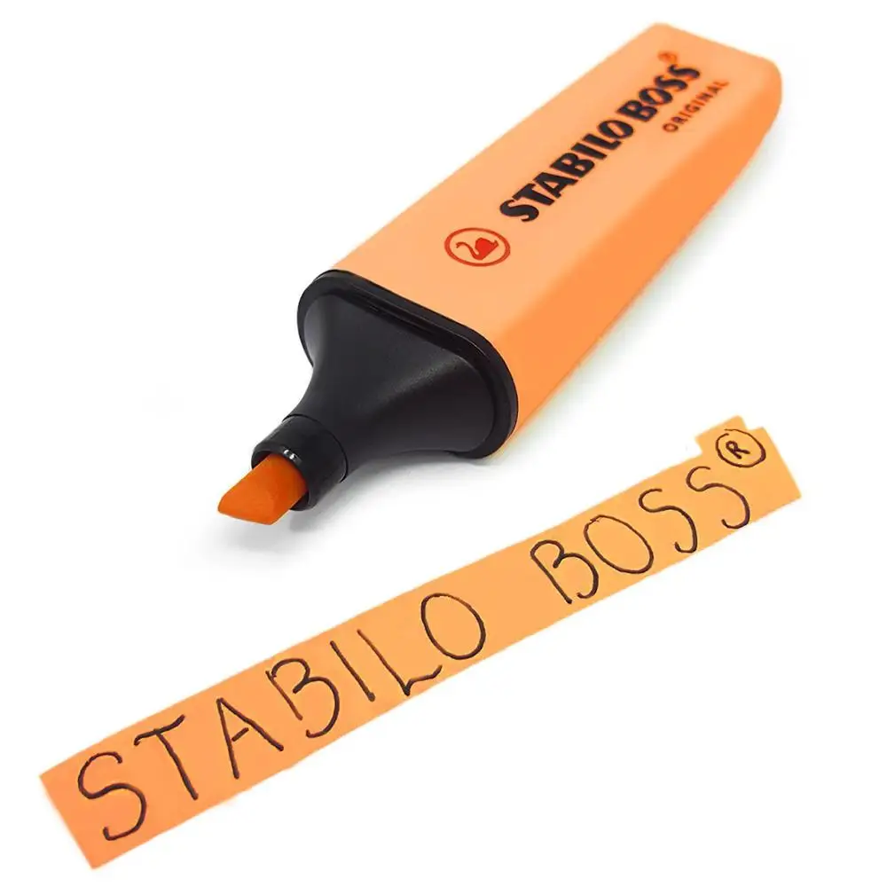 Stabilo BOSS, хайлайтер, 6 цветов, 2 мм до 5 мм, кончик, пастельный маркер, мини-хайлайтер, текстовый маркер, строцкая ручка - Цвет: orange