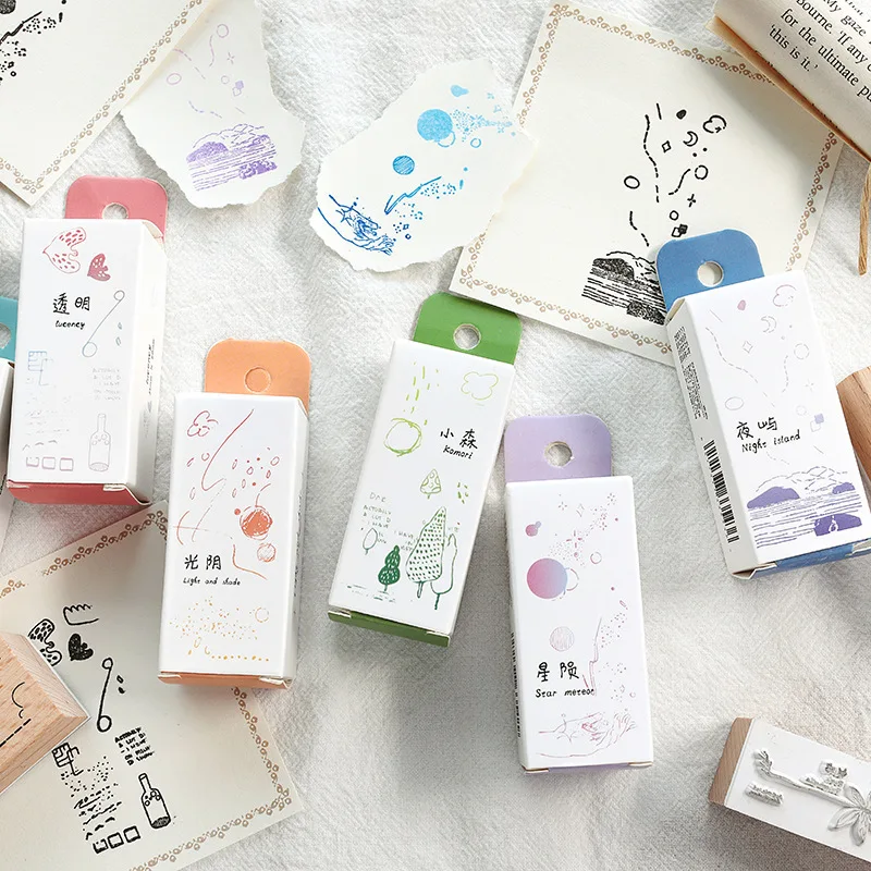 

Notebook partner of Natural Series log wood the rubber Stamp/Seal for DIY scrapbooking/photo album Decorative stamp sheets