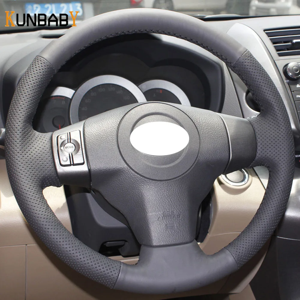 KUNBABY Micro Fibre Авто Кожаный чехол на руль для Toyota Yaris Vios RAV4 2006-2009 Scion XB 2008 автомобильные
