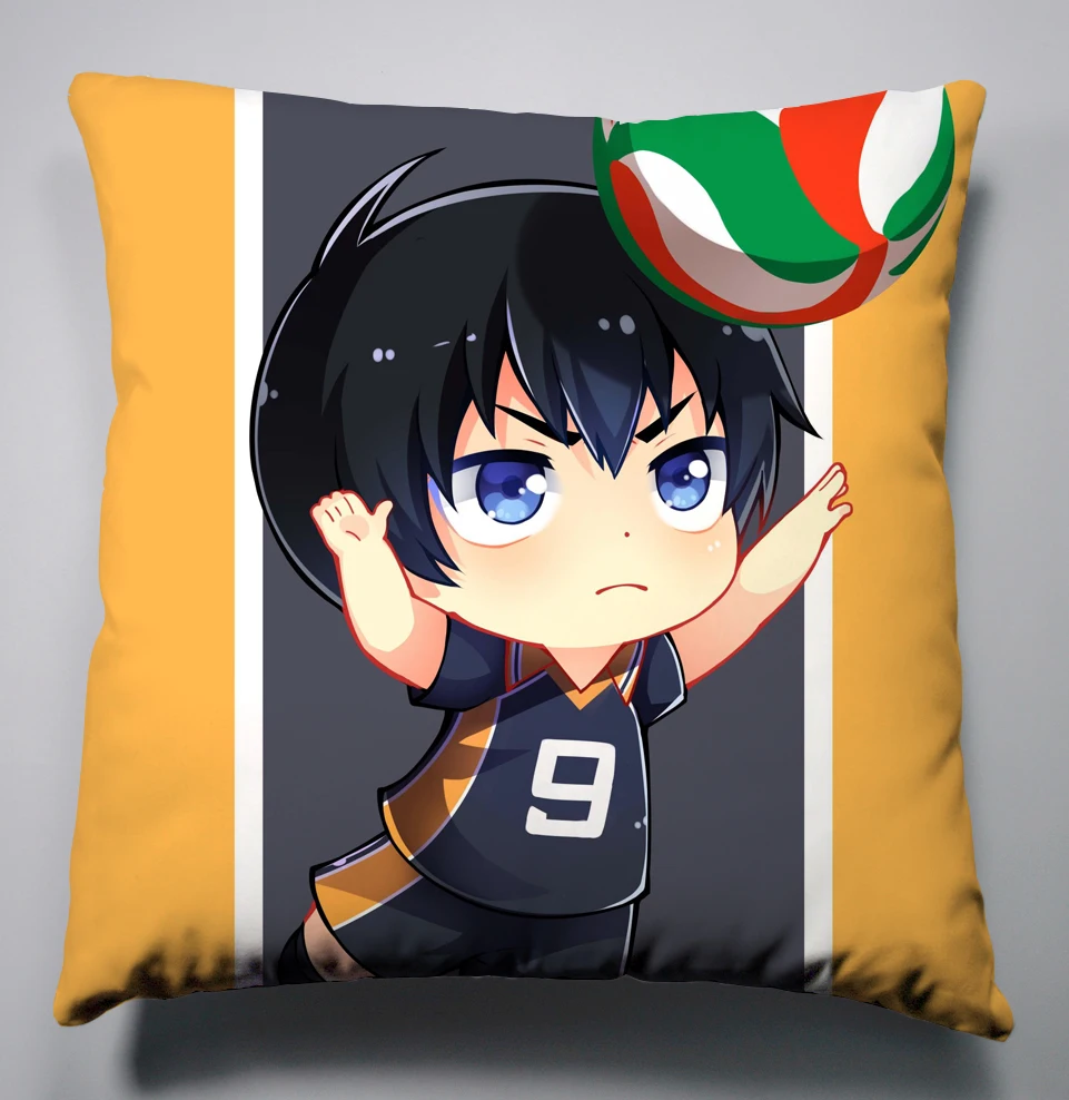 Anime Manga Haikyuu!! Silk Pillowcase Pillow Case Cover 40x40cm Cushion Seat Bedding 003