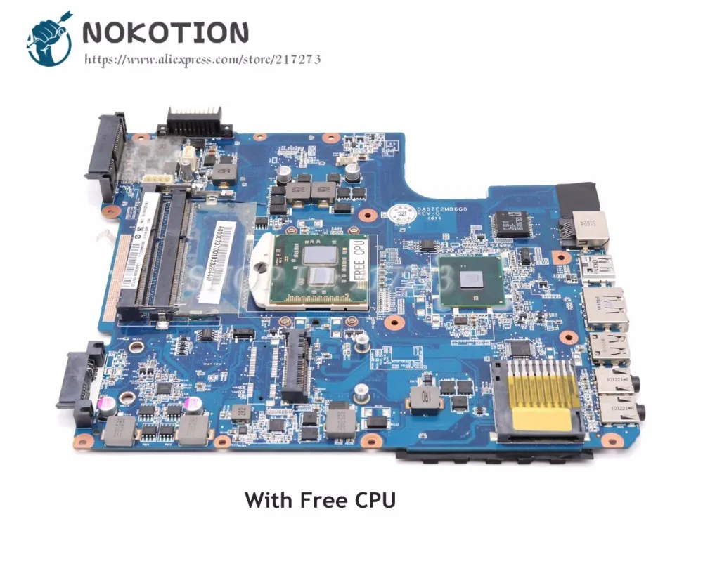 Материнская плата NOKOTION для ноутбука Toshiba Satellite L640 L645 основная A000073700 DA0TE2MB6G0 HM55 DDR3