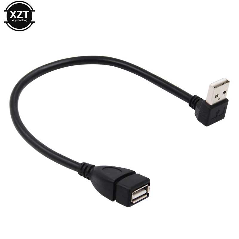 1 шт. высококачественный кабель USB 2 0 штекер гнездо вниз черный 90 Угловой
