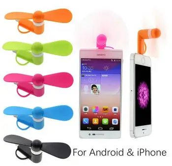 

Wholesale 300pcs/lot Mini Portable USB + Micro USB Fan Fans For Samsung Universal Android Phone Fan For iPhone 7 6s 6 Plus 5s