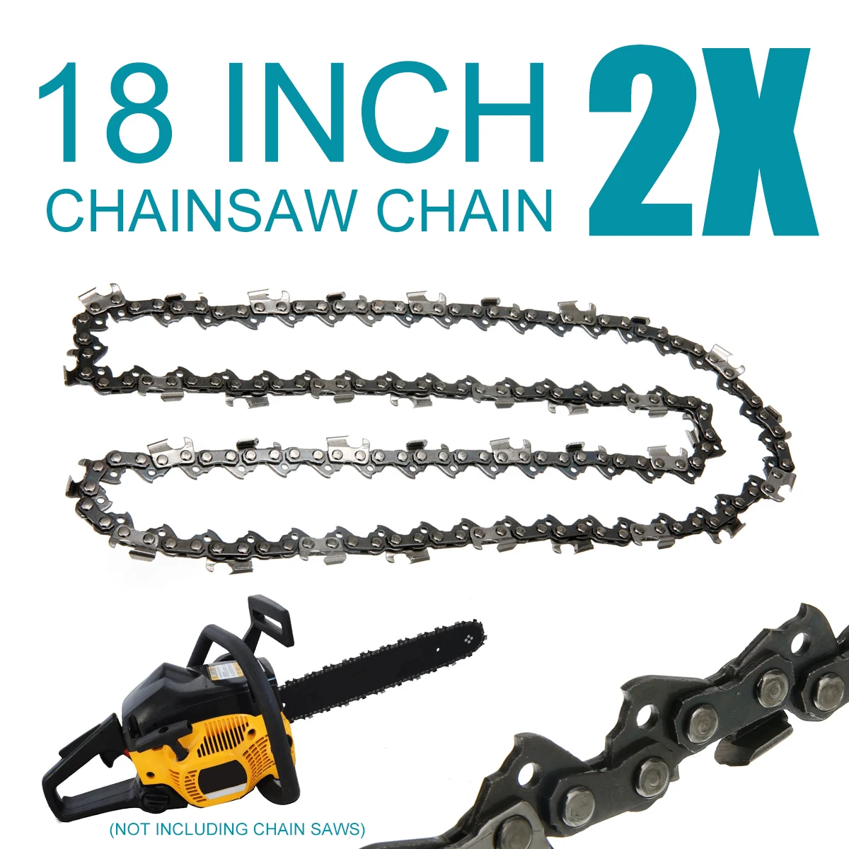 2pcs 18 Inch Chainsaw Saw Chain Blade Pitch .325 " 0.058 Gauge 72DL Replacement Saw Wood Cutting Chains Mayitr