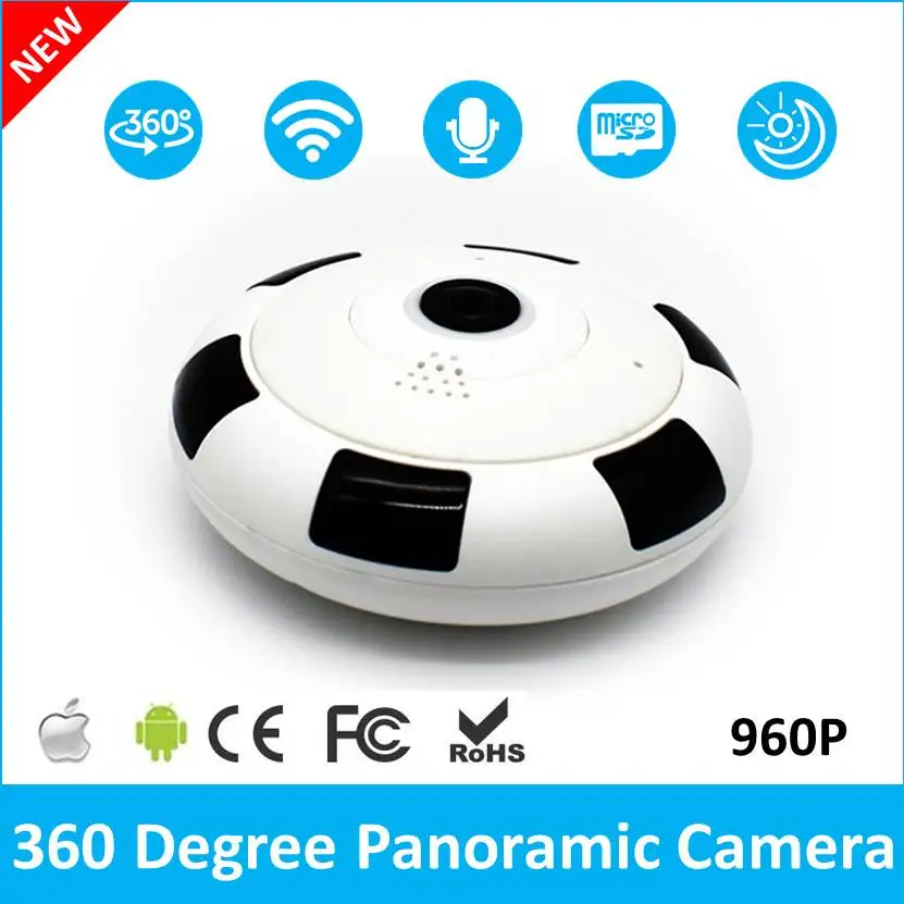 

(1 Set ) Home Security Camera 360 Degree Fish Eye Lens IP Camera WiFi Baby Monitor WiFi Camera Two Way Voice Panoramic Camera