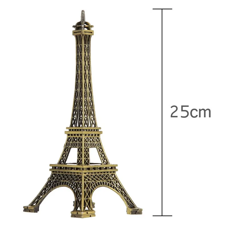 Винтажная Бронзовая статуэтка из сплава с Эйфелевой башней в стиле Парижа для домашнего декора, декоративные статуи для офиса и рабочего стола