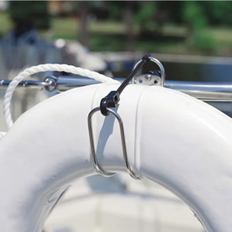 Stainless Steel Horseshoe Lifebuoy Bracket Life Buoys Ring Holder