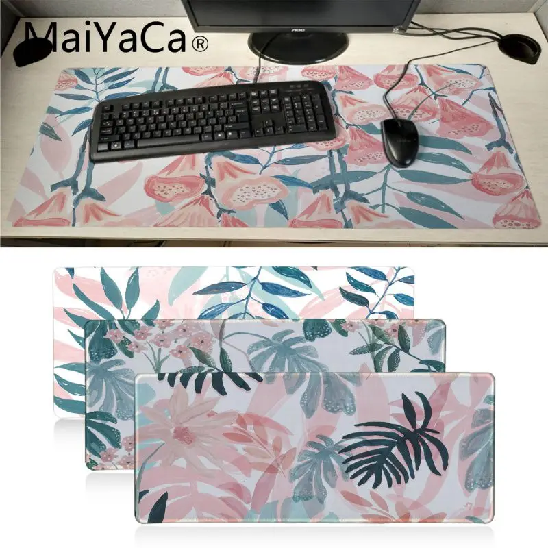 

Maiyaca Floral Backgrounds pattern Office Mice Gamer gaming mouse pad xl Speed Keyboard Mouse mat Laptop PC notebook desk pad