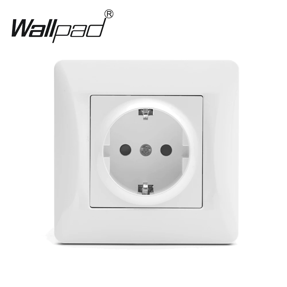 Европейская розетка Wallpad белая Высококачественная пластиковая панель 110 250 В