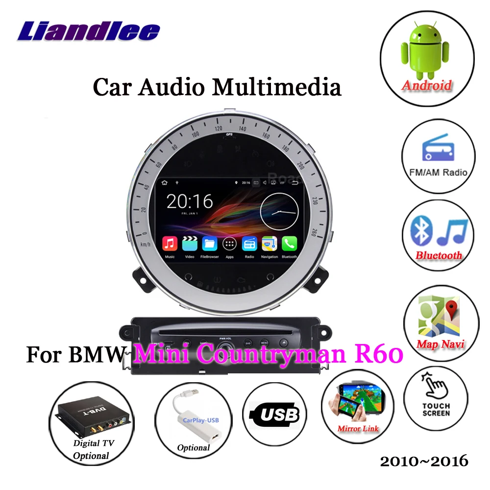 Liandlee для BMW Mini Countryman R60 2010~ Android Радио Стерео Carplay камера цифровой ТВ gps карта Navi навигация Мультимедиа