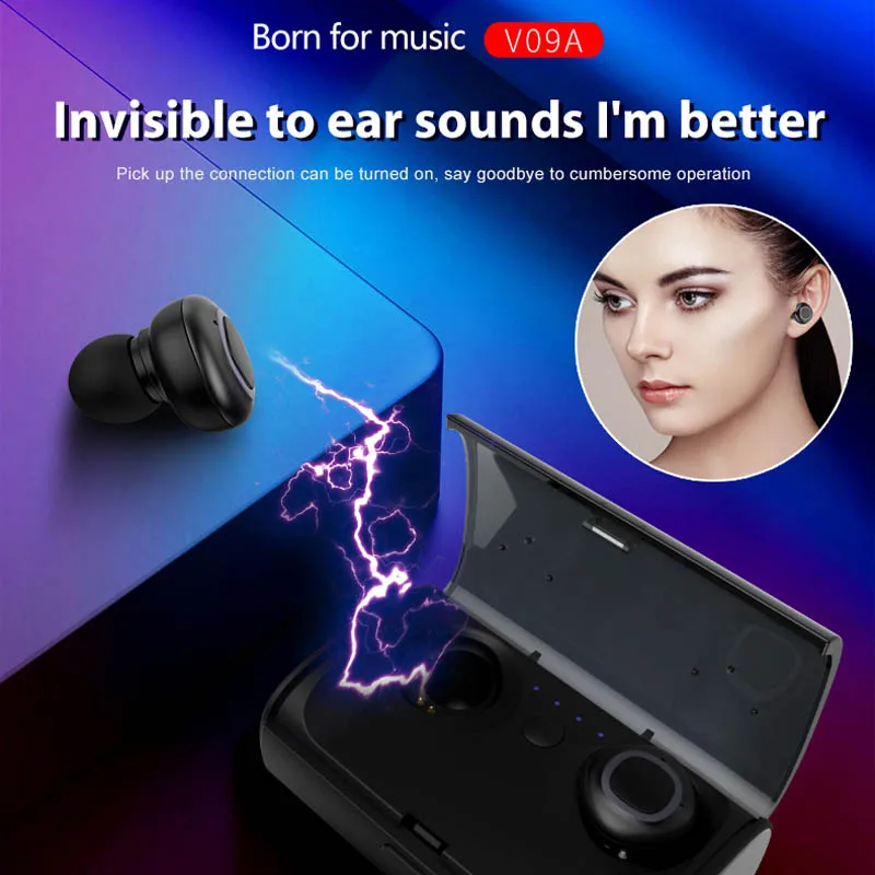 Mini Bluetooth Earphone Wireless Earbuds with Charging Box for iPhone X 8 8P Samsung Huawei DU55