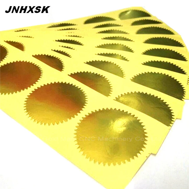 JNHXSK high quality 20 sheets 100 pcs  stamp sticker 45mm available in three colors gear label paper blank sticker cheaper price
