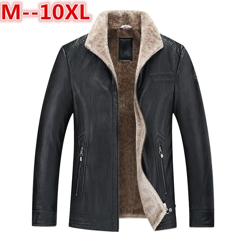 Большие размеры 10XL 8XL 6XL 5XL 4X пилот кожаная куртка коричневый черный мех Натуральная кожа куртка мужская зимняя Натуральная овечья кожа пальто