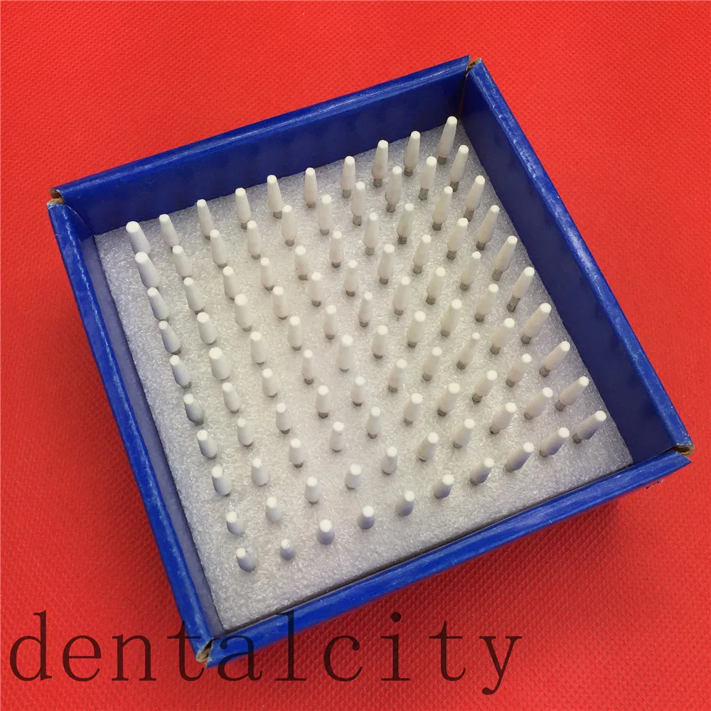 

Dental Materials 100pcs sharp Gravel Ceramic Mounted Point Burs Polisher 2.35mm Dental Lab Equipment
