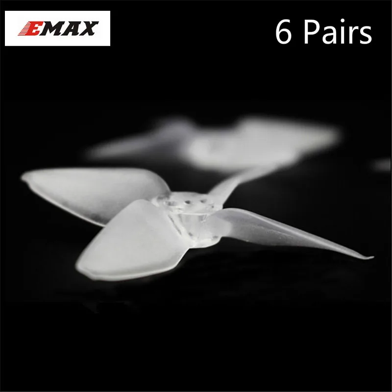 

6 Pairs Emax AVAN Micro 2 Inch CW CCW Props 4-blades Propeller for 1106 4500-6500KV Motor for RC Babyhawk Drone Multicopter
