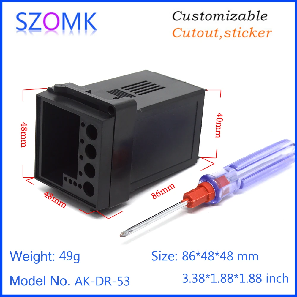 szomk plastic enclosure pluggable connectors cabinet for digital display temperature control instrument housing (7)