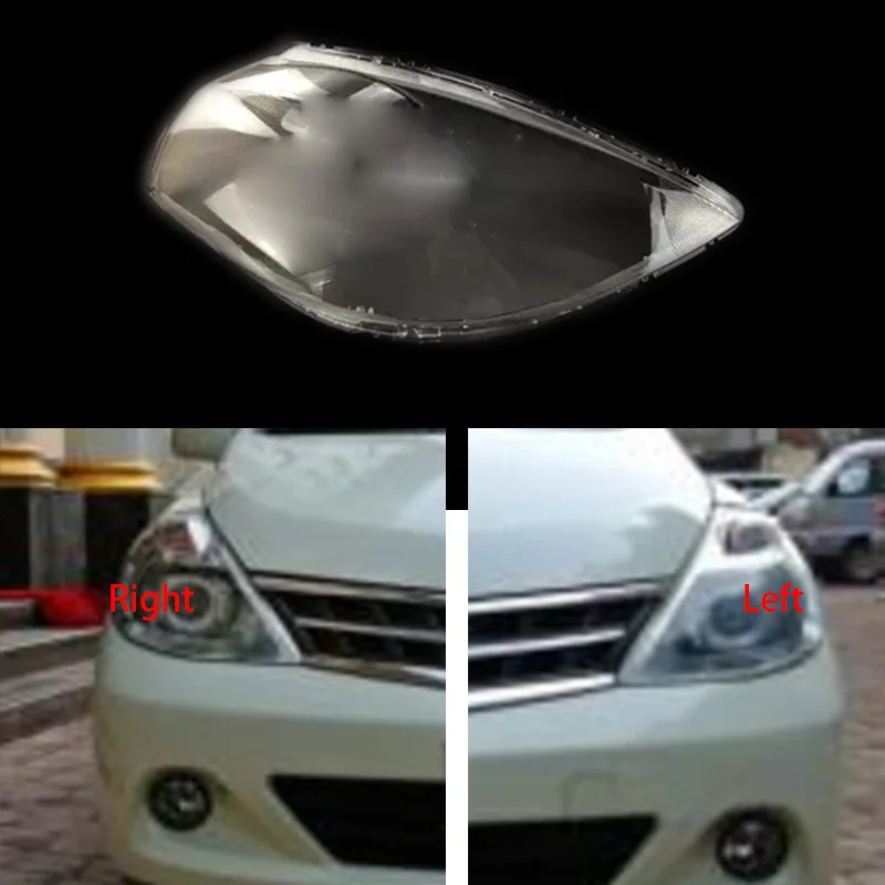 

For Nissan Tiida 2008-2010 front headlamps transparent lampshades lamp shell masks headlights cover lens Headlight glass