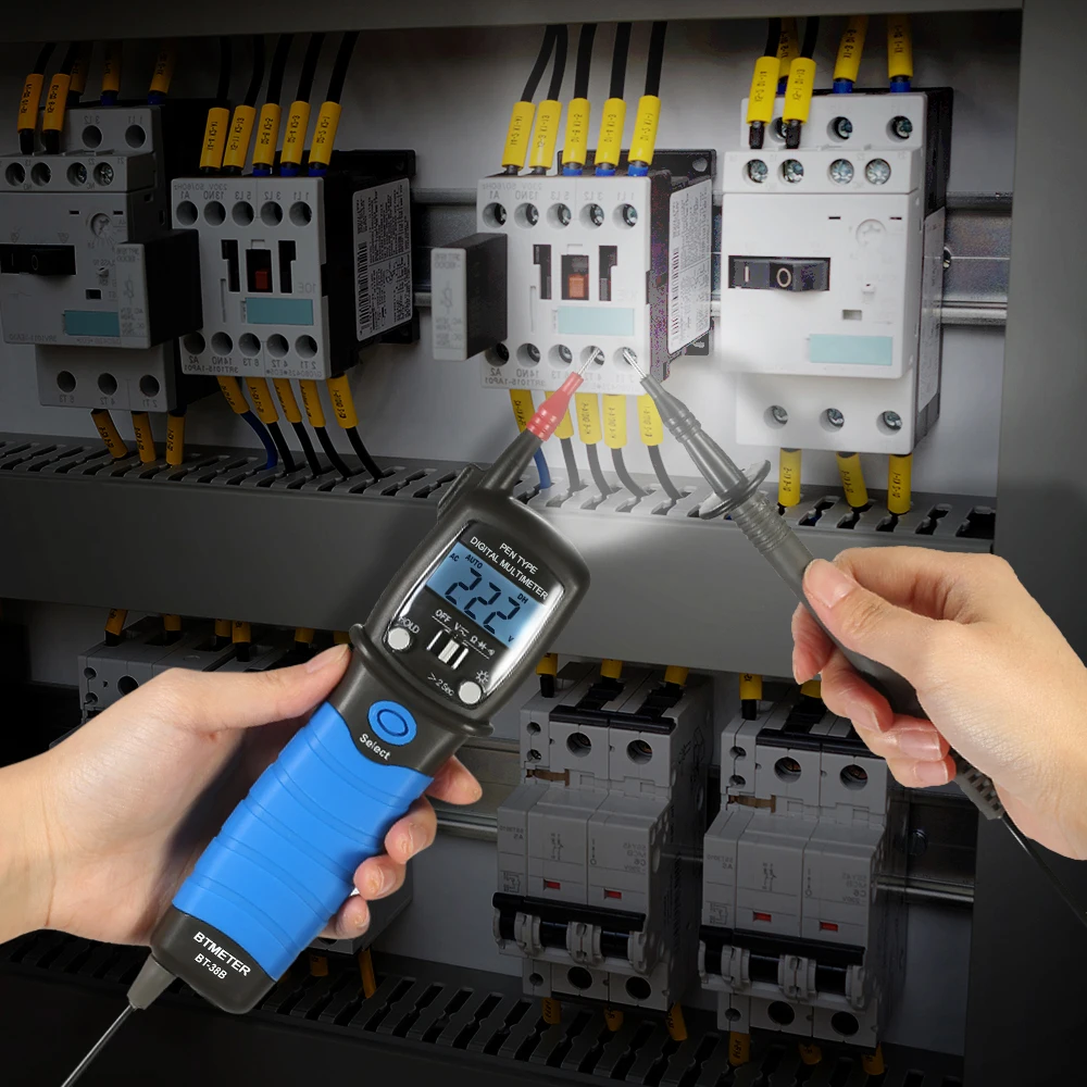

BTMETER Pen Type 2000 Counts Digital Multimeter Handheld Backlight LCD Display DC/AC Voltage Resistance Diode Continuity Tester