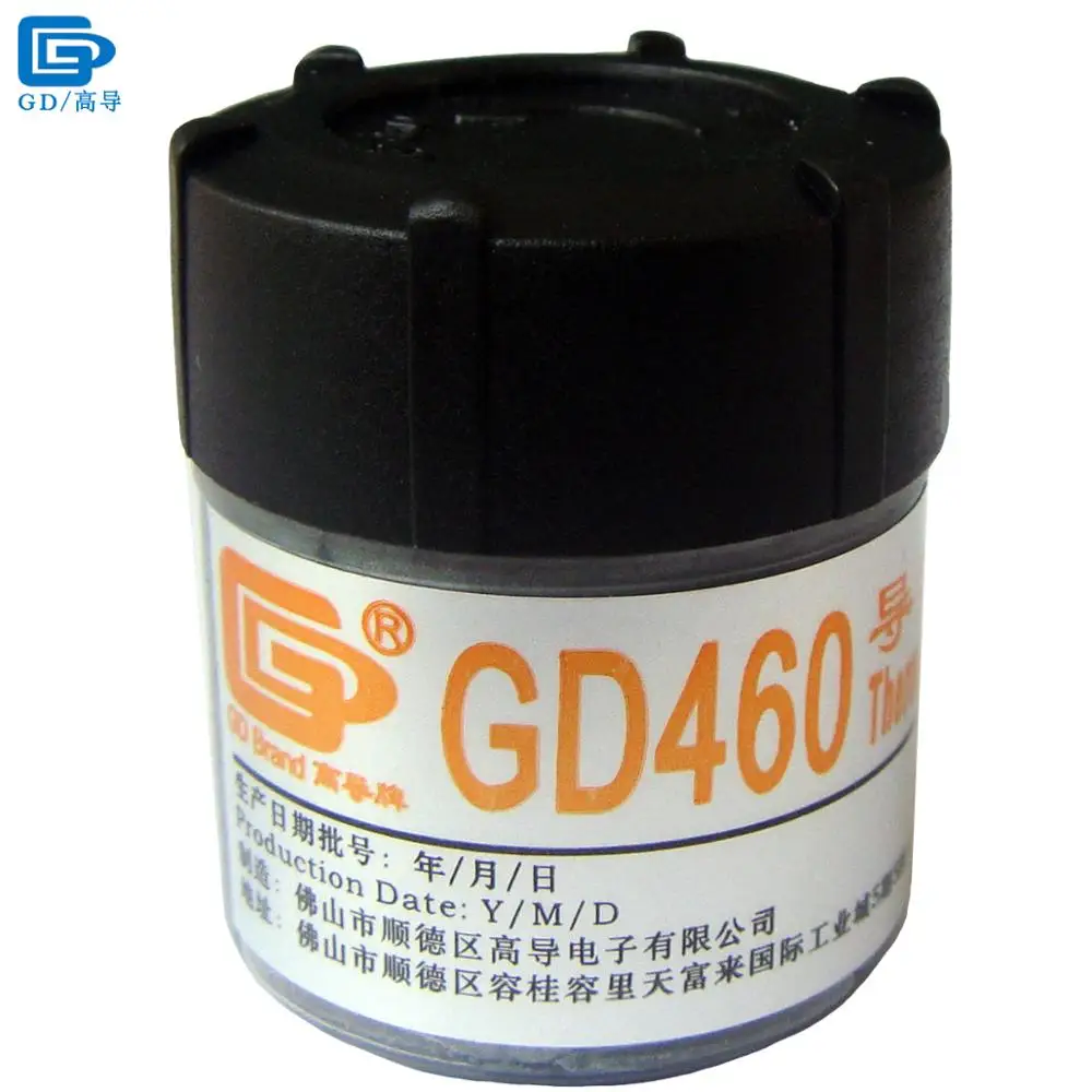 

GD Brand Thermal Conductive Grease Paste Silicone Plaster GD460 Heatsink Compound Net Weight 20 Grams Silver For CPU Cooler CN20