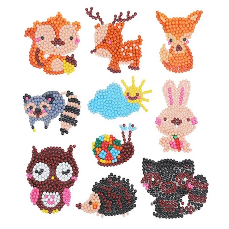 

Cartoon DIY Mini Diamond Embroidery Animal Diamond Painting full drill Children toys Round Diamond Sticker Cup Book Phone Decore