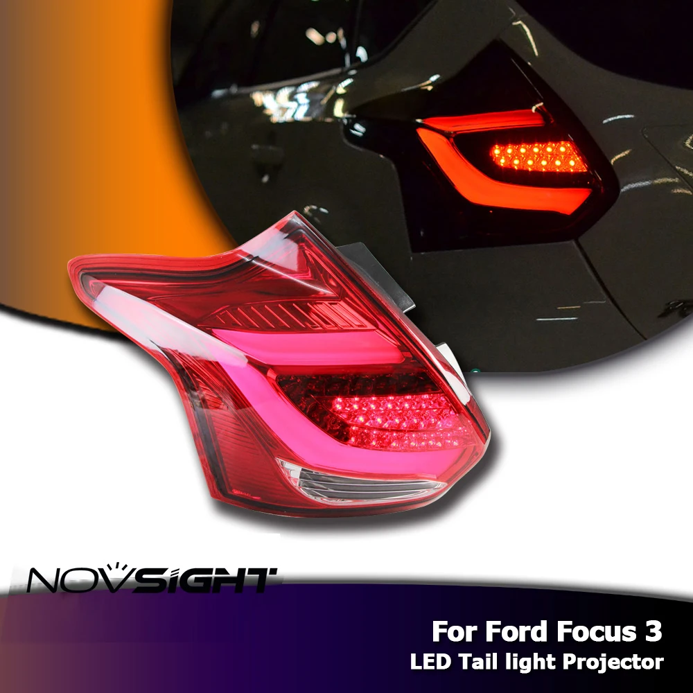 

NOVSIGHT 2PCS LED Headlight Assembly Projector DC12V Car LED Headlights Super Bright Turn Signal Lamp For Ford Fucus 3