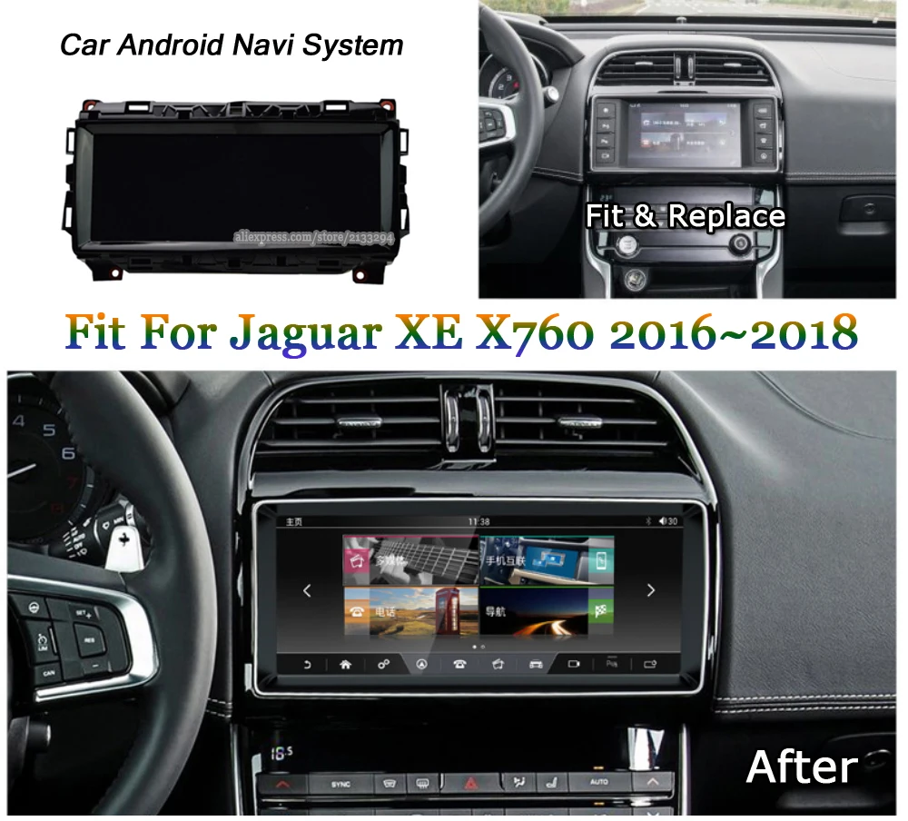 Top Liandlee 10.25Inch Android For Jaguar XE XEL X760 2015~2018 Stereo Tesla style Video Carplay Map GPS Navi Navigation Multimedia 12