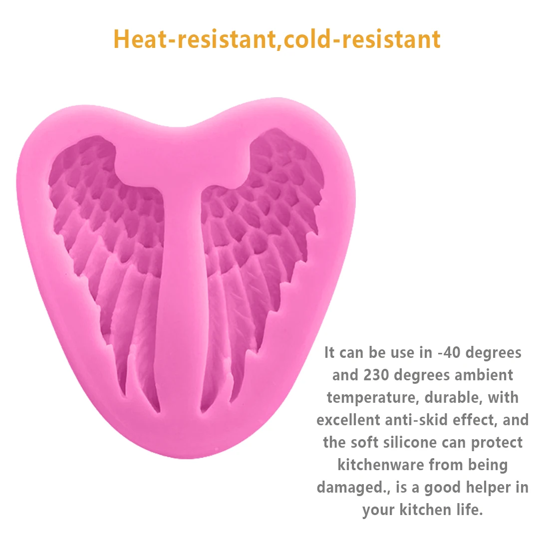 Кондитерские инструменты 1 шт силиконовая форма Крылья Ангела форма для помадки форма для шоколадного мыла трафареты торта пресс-формы для хлеба кухонная форма для выпечки