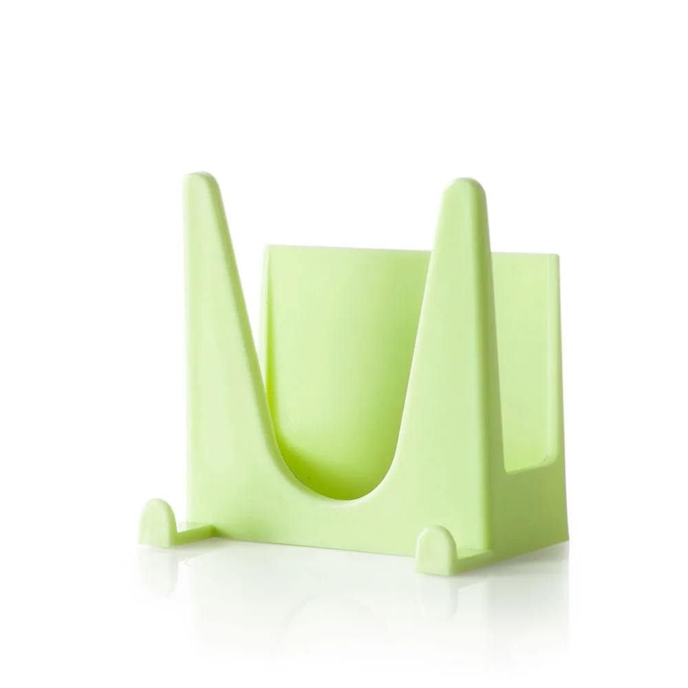 Кухонная стойка пластиковая сушилка для посуды пластиковая на кухню стену полку кастрюля крышка оболочка Крышка присоска для хранения инструмента дальность кухни - Цвет: 2pcs Green