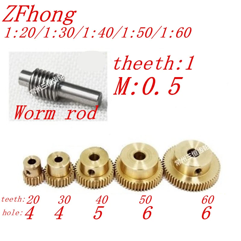 0.5m Brass Worm Gear 120 130 140 150 160 Electric Motors Brass