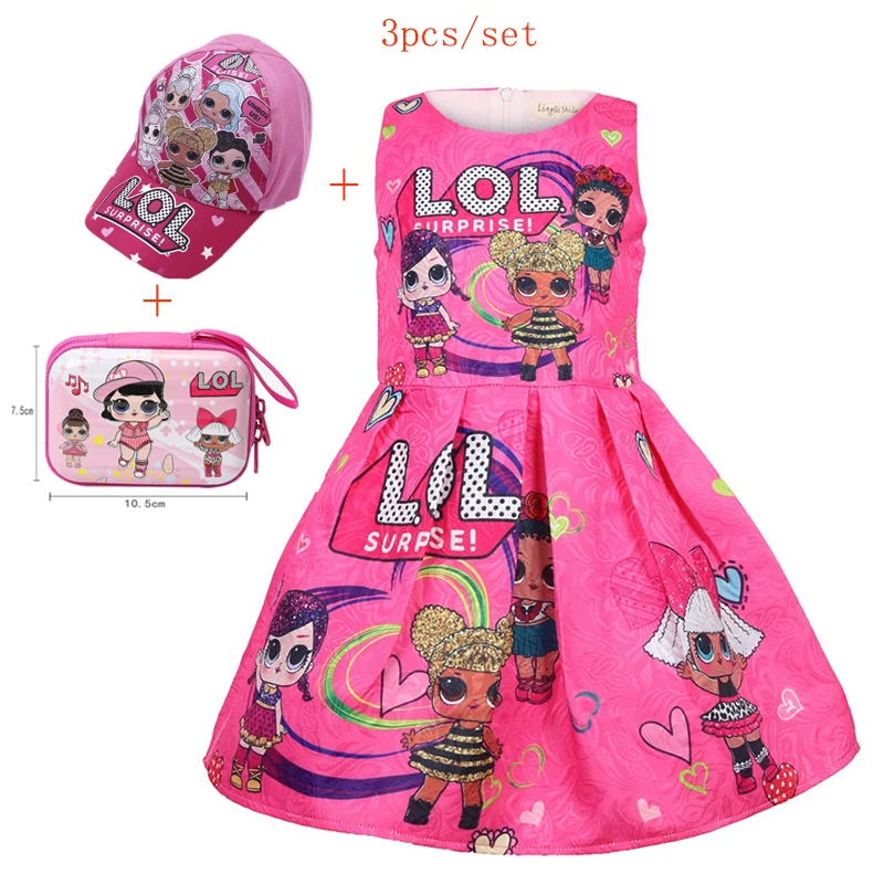 

Kids Dress for Girls Sleeveless Surprise Birthday Party Dress Toddler Girl Cosplay Dress Up Doll Clothes Baby Vestidos Clothing