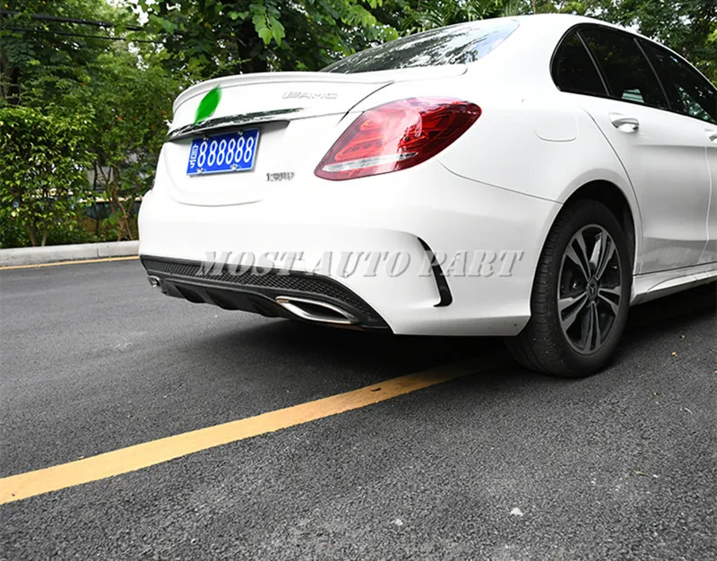 Черный Задний бампер спойлер вентиляционное отверстие Накладка для Benz C Class W205 C43 C63 AMG