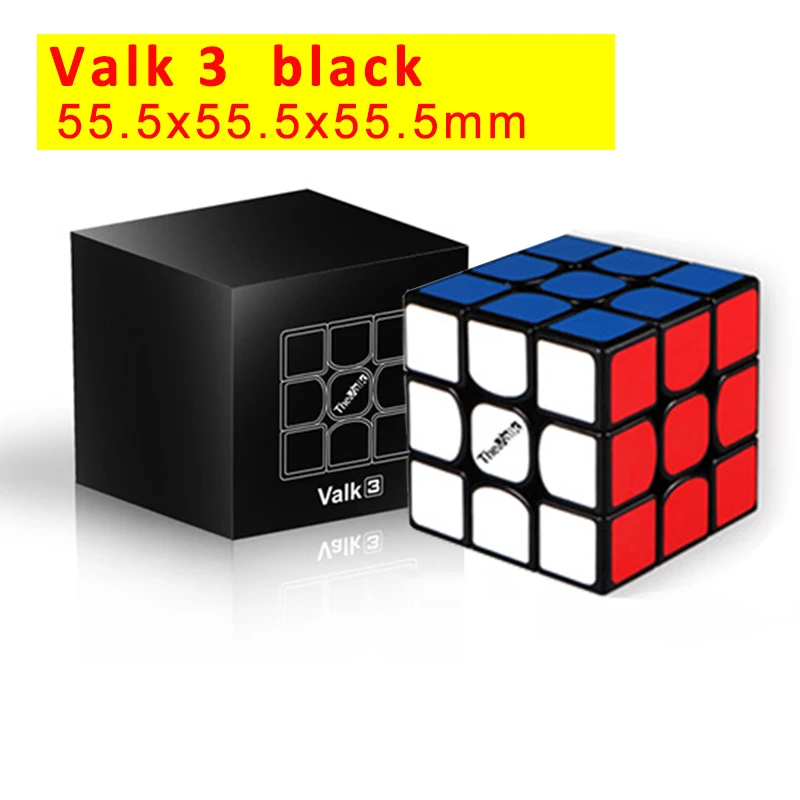 Valk 3 power M Магнитный куб 3x3 мини-размер скоростной куб Valk 3 Qiyi конкурсные Кубики Игрушки WCA головоломка волшебный куб магниты Cubo игрушка - Цвет: valk 3 black