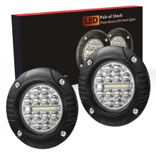 5 дюймов заподлицо светодиодный 24 Вт точечный прожектор комбинированный пучок лучей светодиодных фонарей бар круглый дальнего света для внедорожников Джип Грузовик внедорожник ATV UTV