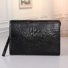 Натуральная крокодиловая кожа Большая вместительная сумка на руку для бизнесменов мужская сумка для кредитных карт кошелек из крокодиловой кожи мужской клатч