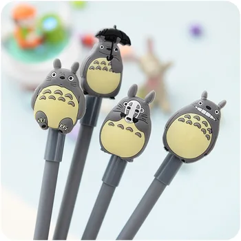 

4 PCS / lot Novelty lovely My Neighbor Totoro Gel Ink Pen Papelaria Escolar School Office Supply Promotional Gift Signature Pens