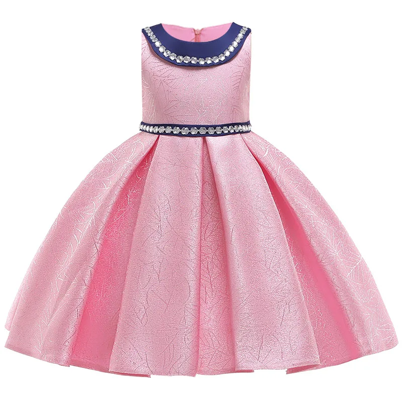 

Flower Cake Ball Gown Children Clothing Elegant Paste Drill Flower Kids Dresses for Girls Princess Party Costume