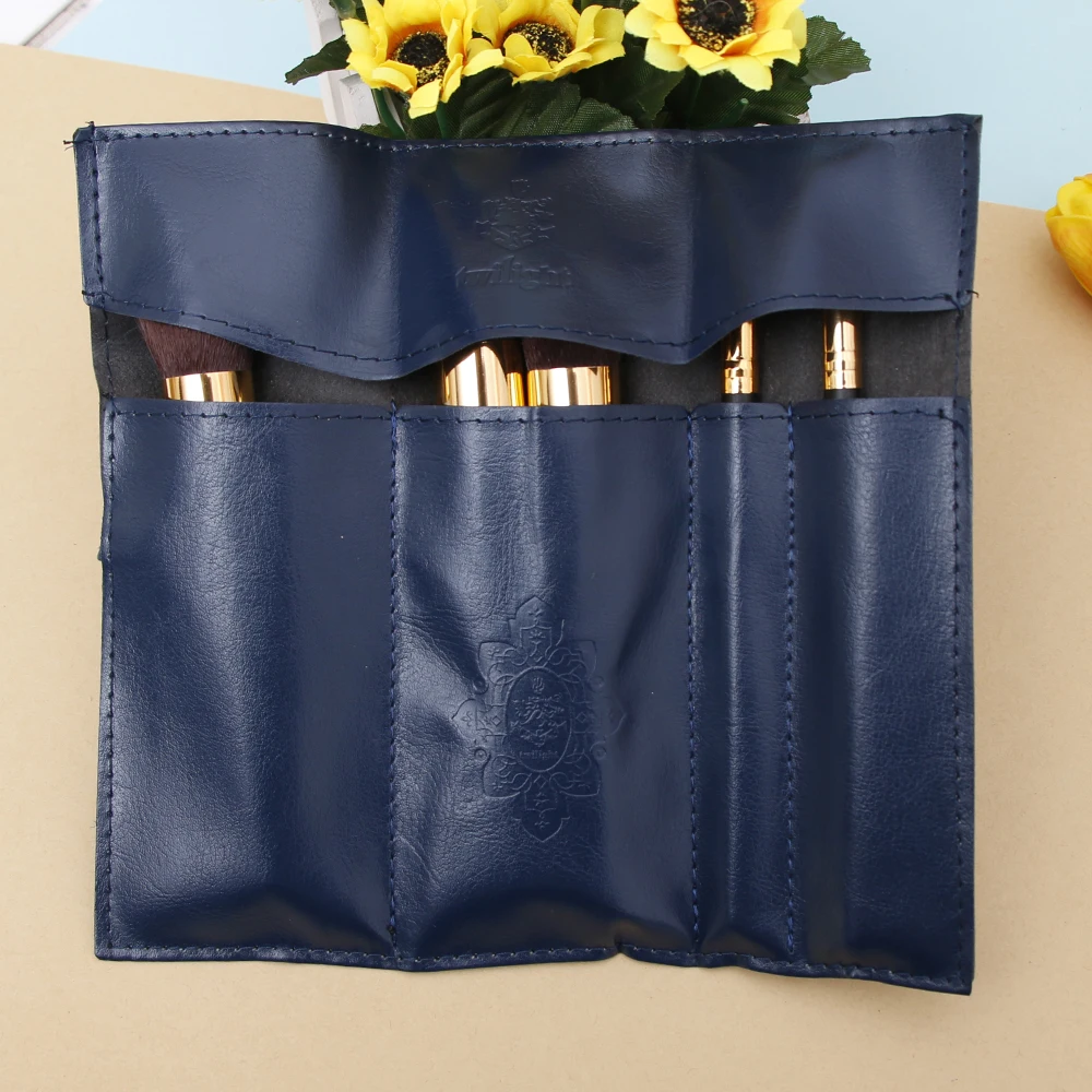 Женская винтажная косметичка для макияжа из искусственной кожи, чехол для карандашей, органайзер, сумочка, набор инструментов для макияжа