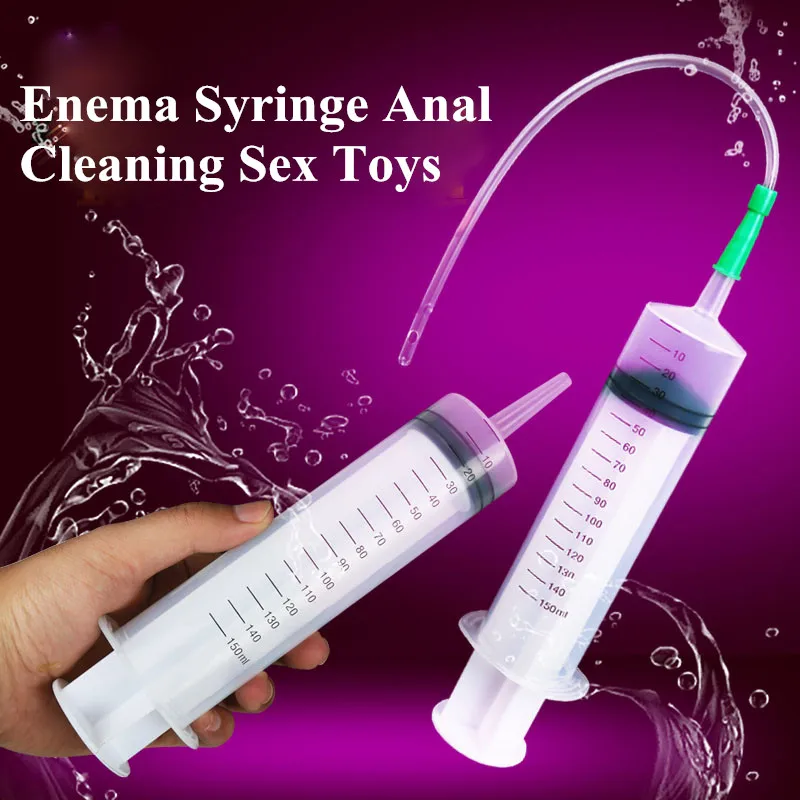 Unisex Adult Anal Sex Toys Kit Enema Syringe Cleaning 150ML BDSM Pussy Clean Injector Products Tools For Woman |