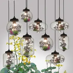 Простые современные цветочные стеклянные подвесные светильники подвесные лампы светодиодные лампы для дома скандинавские подвесные