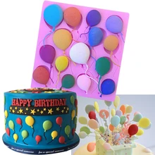 DIY воздушный шар для торта, кайма для мастики, торта, шоколада, силиконовая форма для украшения торта на день рождения, инструменты для украшения жевательной пасты, кекса, конфет, глиняные формы
