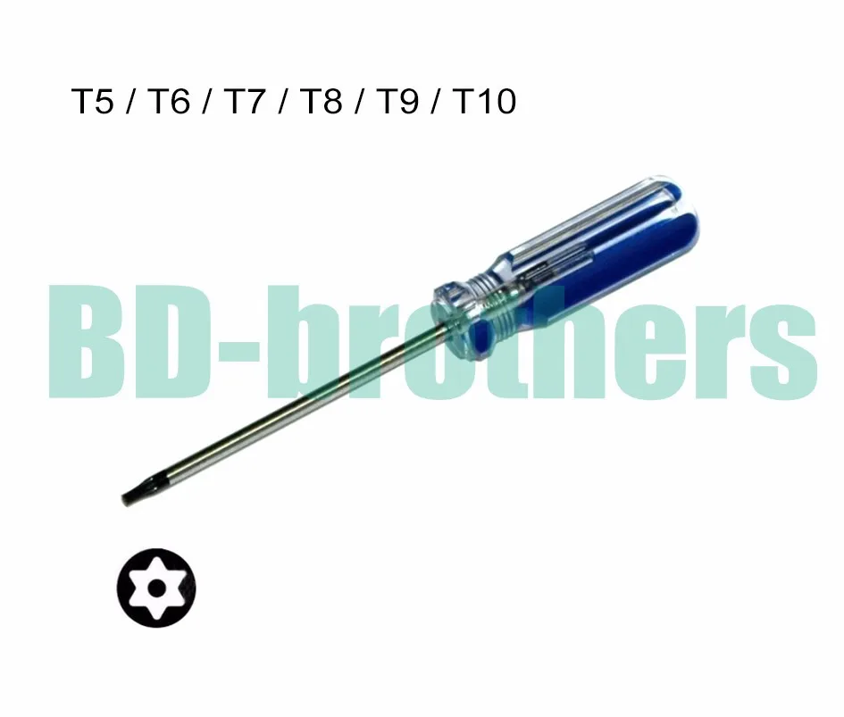 T5 T6 T7 T8 T9 T10 With Hole Torx Screwdriver Key PVC Colorized Bar Handle Screwdrivers Repair Tool Wholesale 100pcs/lot